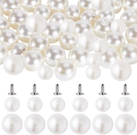Dailygoody - Klinknagels - Parel Klinknagels - Set van 200 - Witte