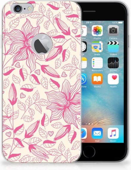 Apple iPhone 6 Plus | 6s Plus TPU Case Pink Flowers