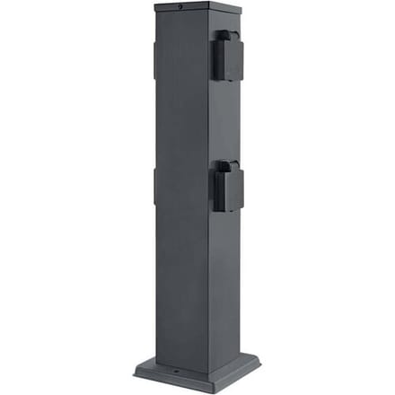 Heitronic 501335 Stopcontactsplitter Antraciet Aanraakbeveiliging