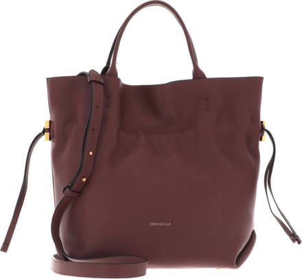 COCCINELLE Leren Shopper Schoudertas Romance Handbag Carruba / Carruba Bruine