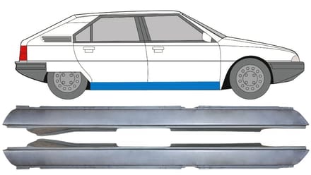 Volledige dorpel voor Citroen BX 1982-1994 / Links + Rechts / Set