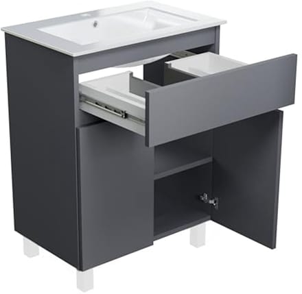 Wastafel met onderkast 60 cm breed - Modern design voor de badkamer