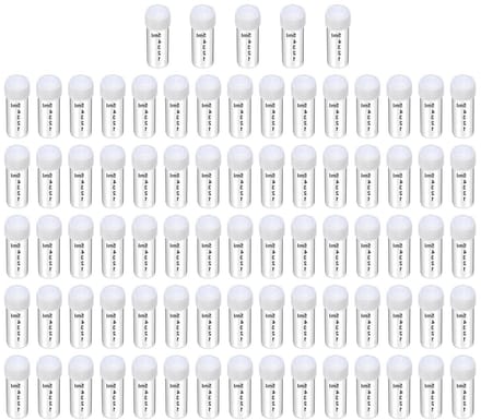 Set van 80 transparante laboratoriumtestbuizen van 5 ml met afneembare deksels en gegradueerde markeringen