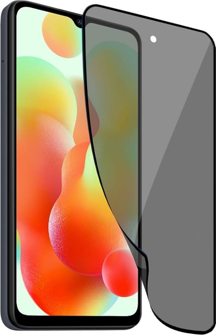 Geschikt voor Xiaomi Redmi 12C - Privacy Screenprotector - Beschermglas - Privé GuardCover