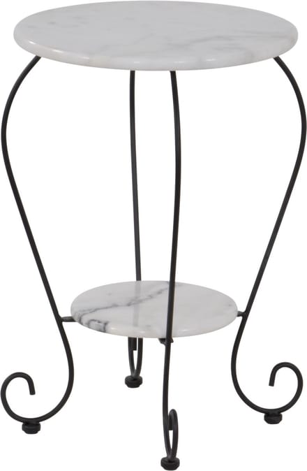 Outdoor Living - Bijzettafel marmer wit Ø25/Ø41cm