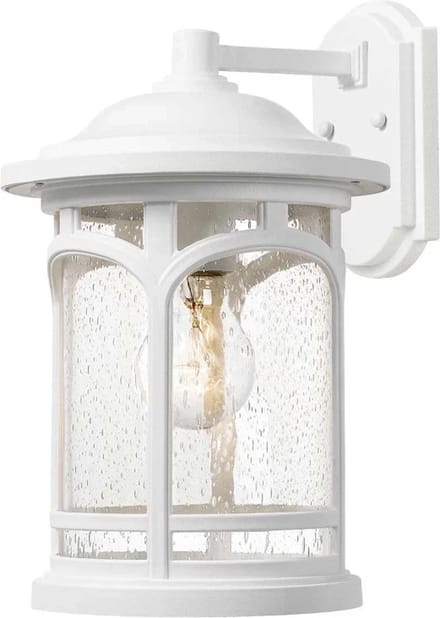 Moderne Wandlamp - Steady Lighting - Kunststof - Modern - E27 - L: 25.7cm - Voor Buiten - Woonkamer - Eetkamer - Wit