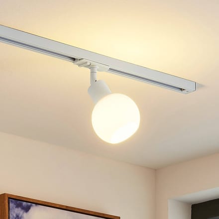 Lindby - 1-fase railverlichting - 1licht - Metaal, glas - H: 17 cm - E14 - wit