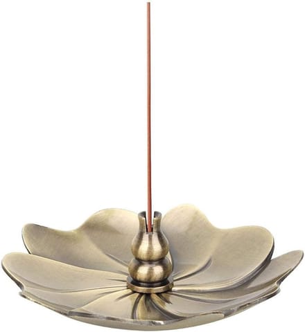 Lotus Bloem Wierookhouder van Koper met Spiraal Draad voor Thuisdecoratie en Ontspanning