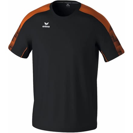 Erima Evo Star T-Shirt Kinderen - Zwart / Oranje | Maat: 152