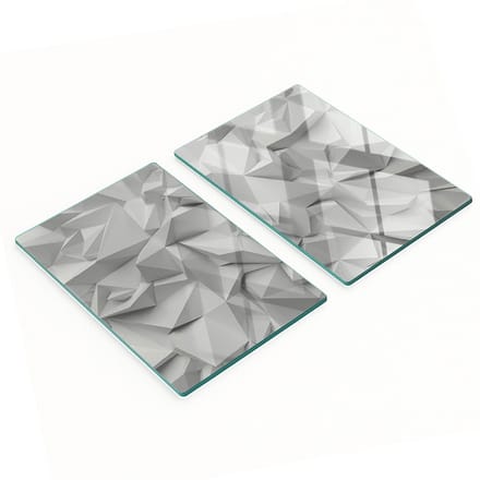 Set van gehard glazen keukenplanken met 3D-afbeeldingen, 2x40x52 cm