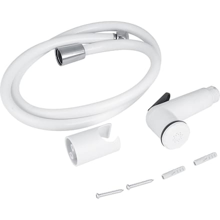 Draagbare ABS Plastic Handheld Bidetsproeier Badkamer Douche Sproeikop Set met Slang & Houder white