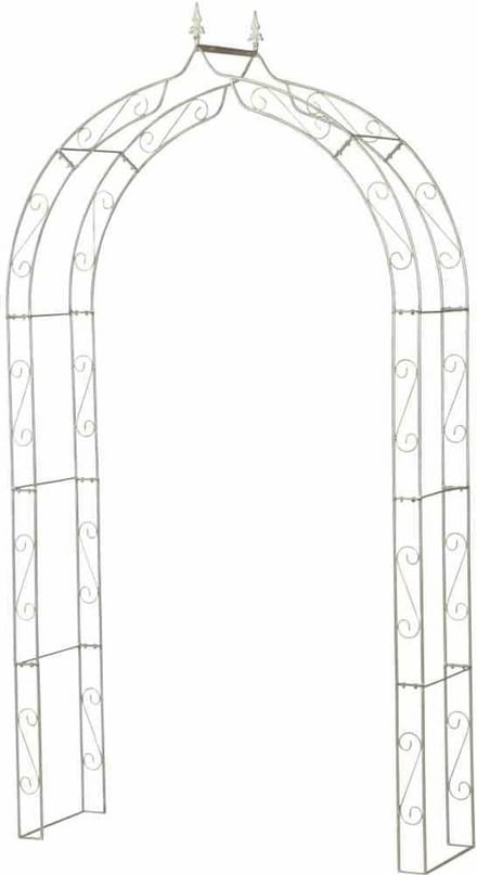 Metaal Rozenboog Tuin Sierlijke Curve Zilver