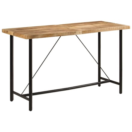 vidaXL - Bartafel - 180x70x107 - cm - massief - mangohout - en - ijzer