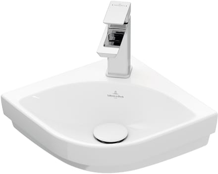 Villeroy & Boch Subway 3.0 corner hand wash basin 32 cm, with 1 tap hole, without overflow 43714601