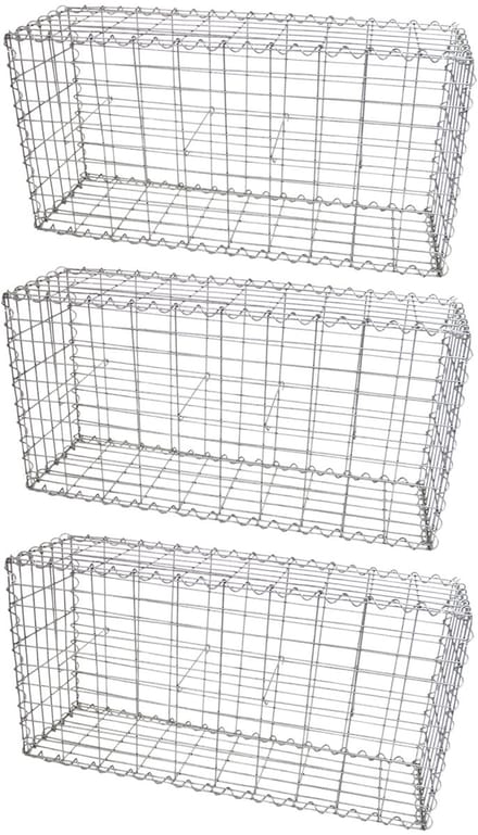 Schanskorf muur - set van 3 - 100x50x30 cm
