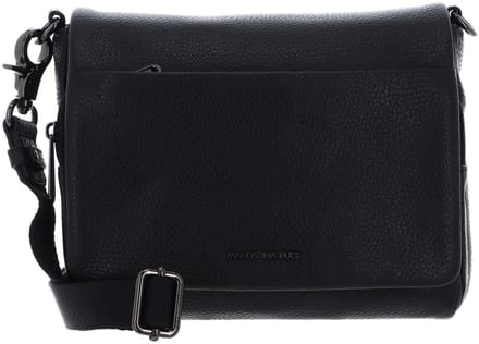 MANDARINA DUCK Leren schoudertas Mellow Leather Crossover Bag Nero zwart