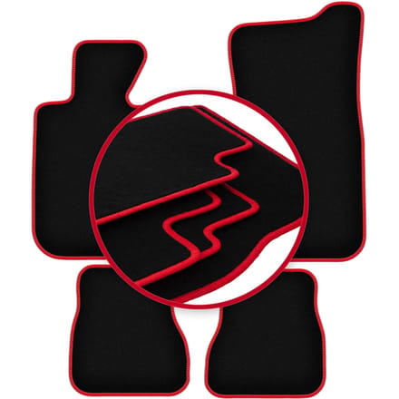 CARLUX-RED automatten voor: BMW 3 E30 cabriolet (1986-1993)