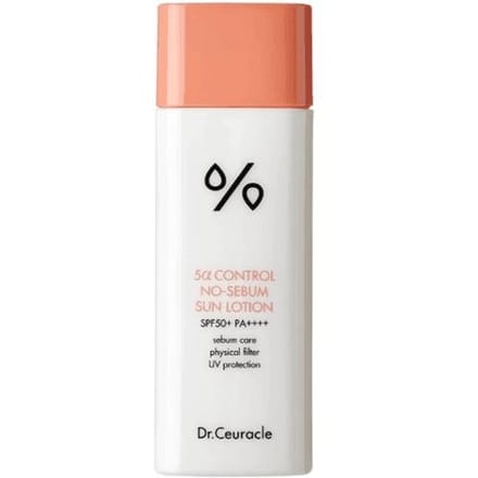 [Dr.Ceuracle] 5 Alpha Control No Sebum Zonnebrandlotion SPF 50+ PA++++ 50ml white