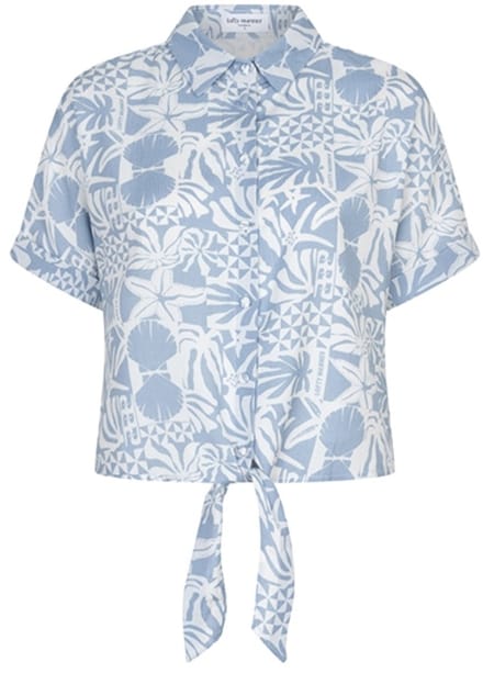 Lofty Manner Blouse Blouse Brisa Rd12 118 Blue Off White Dames Maat - XL