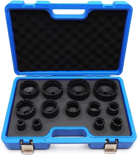 Borgmoer Socket Set - As Moer - Motor Reparatie - Gegroefde Ontwerp - 854 kg - Zilver
