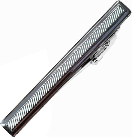 Fako Bijoux® - Dasspeld - Stropdas Clip - Tie Clip - Deluxe - Model Palermo - 50mm - Zilverkleurig