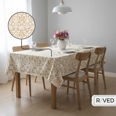 Raved Tafelzeil 140 cm x 50 cm – Grote Bladeren – Groen – PVC – Afwasbaar