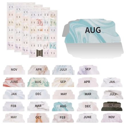 Dailygoody - Planner Stickers - Maandelijkse Tabs - Kleurverloop - Kalenderstickers - Schoolaccessoires - Zelfklevende Indexlabels