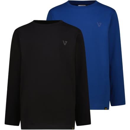 Vingino Boys Basic-ls-2pack T-shirt Deep Black Taglia: 2 | T-shirt Outlet | kids | Nero