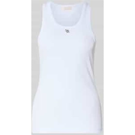 slim fit top met logo-applicatie