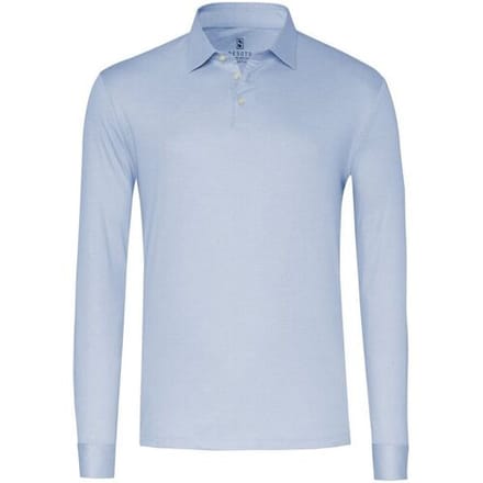 Desoto Polo Essential Kent Long Sleeve Licht Blauw / male