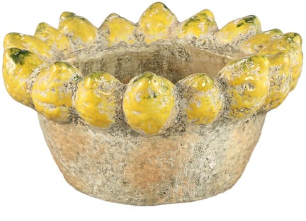 PTMD - Schaal Fruitsy - Geel - 30x30x15cm