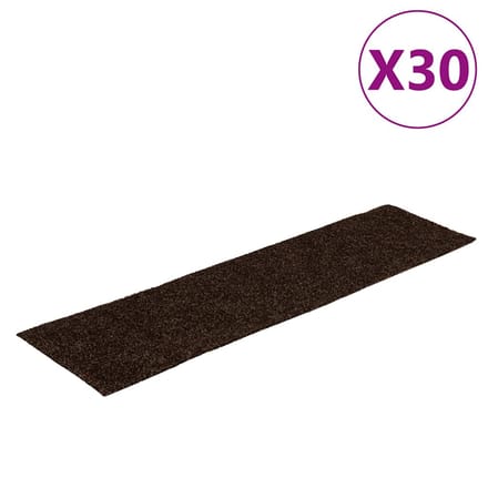 vidaXL Trapmatten zelfklevend 30 stuks 76x20 cm bruin rechthoekig