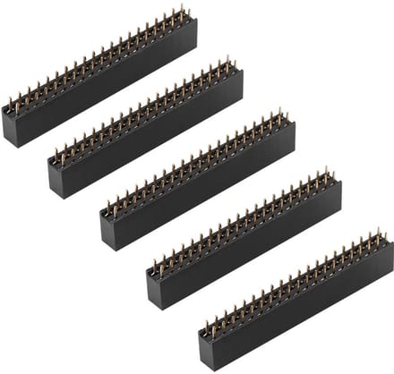 Allecto - Pin Headers - 5x 2x20 Pins - Dual Row - 2.54mm - Geschikt voor PCB - Perfect voor Raspberry Pi - Hoogwaardige kwaliteit