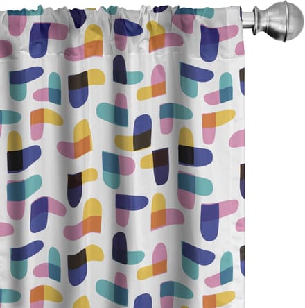 ABAKUHAUS Gordijnen – 2x75x245 cm – Veelkleurig – Microvezel