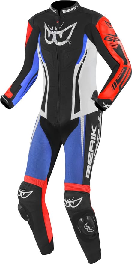 Berik Monza Dames Zwart Wit Rood Blauw 1-Delig Motorpak - Racepak