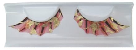 Wimpers vuurrood met gouden vlammen