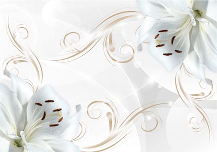 Fotobehang - White dancers.