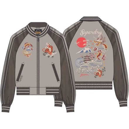 Superdry Suikajan Bomberjack Beige XS Vrouw
