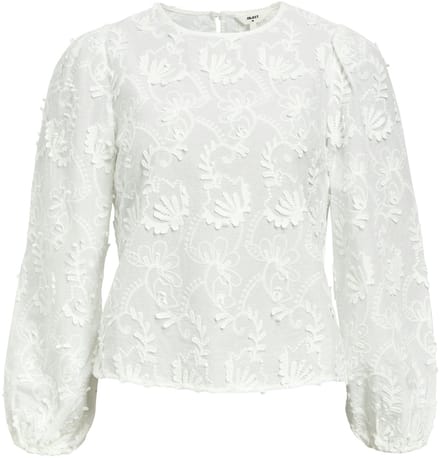 Object Objmya Re L/s Top 137 Blouses Dames - Wit - Maat 42