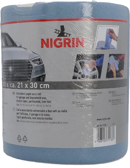 NIGRIN poetspapierrol, 2-laags, blauw