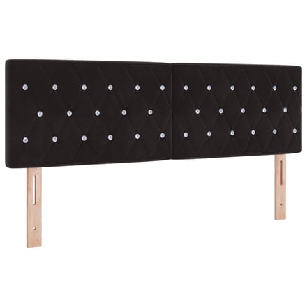 vidaXL - Hoofdbord - Zwart - 144 - cm - Fluweel