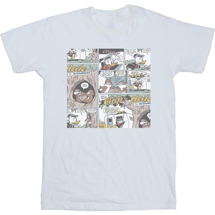 Disney Heren Knabbel en Babbel Strip-T-shirt (Wit)