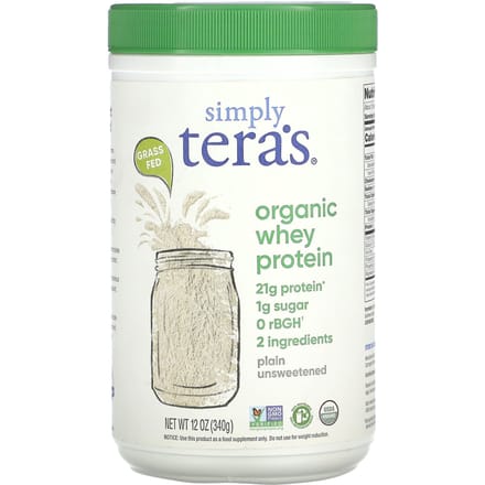 Gewoon Tera's, Biologisch Wei-eiwit, Naturel Ongezoet, 12 oz (340 g)