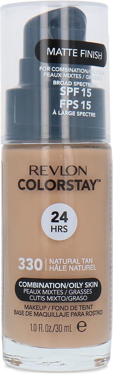 Colorstay Foundation Combinatie/vette Huid #330-natuurlijk Brons 30 ml
