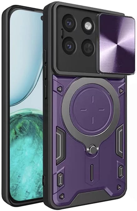Hoesje geschikt voor HONOR X8c - Techsuit CamGuard Pro Back Cover - Paars