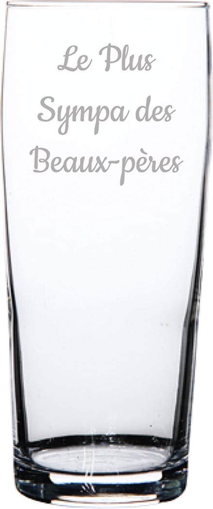 Bierfluitje gegraveerd - 19cl - Le Plus Sympa des Beaux-pères