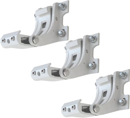 Set van 3 muurbeugels voor luifel T124, muurbeugel muurbevestigingsadapter ~ wit