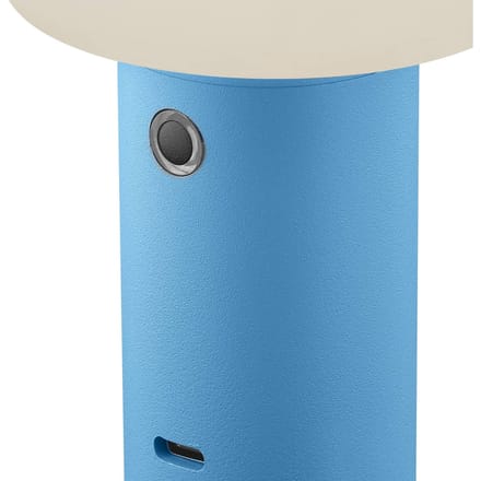 HELL LED tafellamp Tiny-B, pastelblauw, hoogte 13 cm, IP54