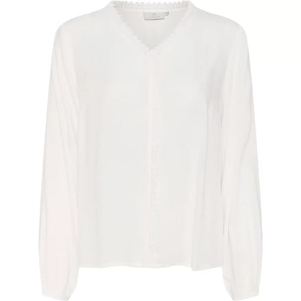 Blouse met lange mouwen Regular fit Chalk white