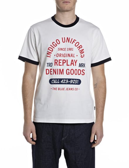 Replay Wit T-shirt met logo